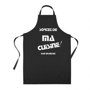 Tablier noir avec votre texte
