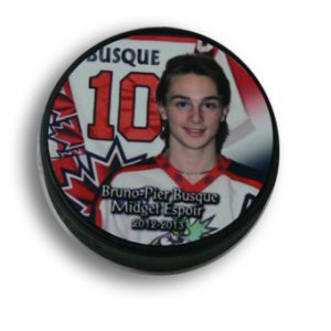 Rondelle de hockey personnalisée
