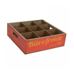 caisson rouge vintage bière froide